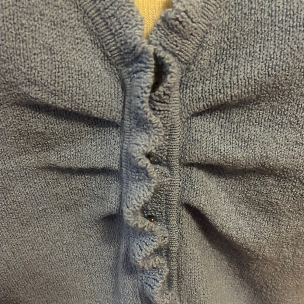 Light Blue Ruffled Cardigan - Picture 3 of 3
